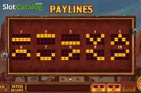 PayLines screen. Wild Animal Farm slot