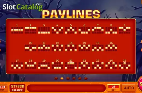 PayLines screen. Night Ghost Stories slot