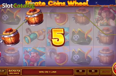 画面3. Pirate Coins Wheel カジノスロット