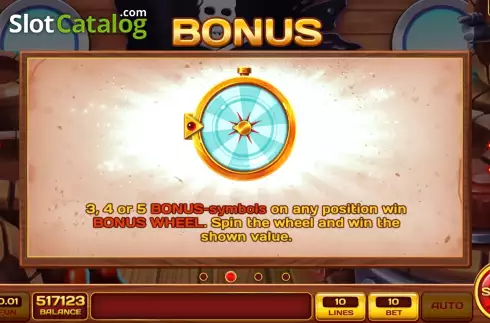 Bildschirm7. Pirate Coins Wheel slot