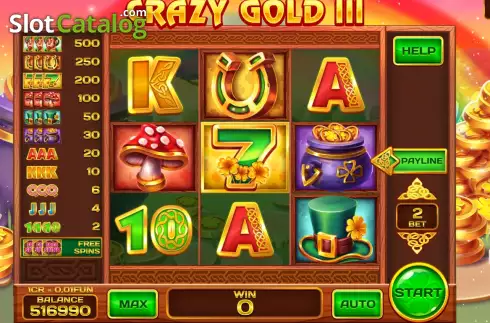 Game screen. Crazy gold III (Pull Tabs) slot