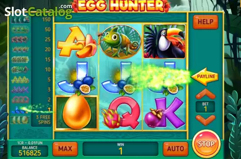 Win screen. Egg Hunter (3x3) slot