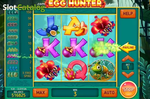 Win screen 2. Egg Hunter (3x3) slot