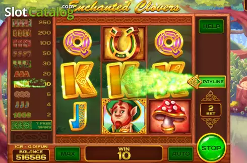 Win screen 3. Enchanted Clovers (Pull Tabs) slot