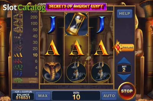 Win screen 2. Secrets Of Ancient Egypt (Pull Tabs) slot