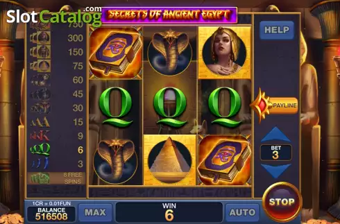 Win screen. Secrets Of Ancient Egypt (Reel Respin) slot