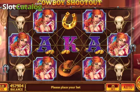 Game screen. Cowboy Shootout slot