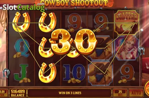 Win screen 2. Cowboy Shootout slot