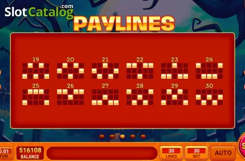 PayLines screen 2. Warlock Battle slot