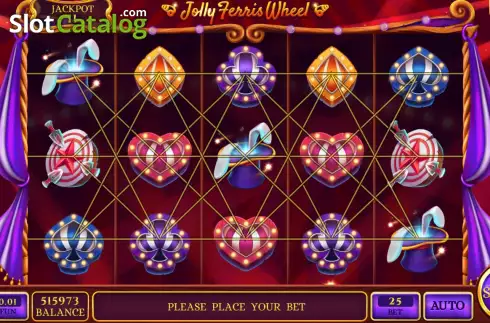 Game screen. Jolly Ferris Wheel slot