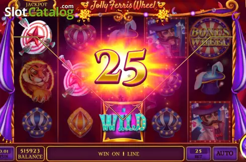 Win screen. Jolly Ferris Wheel slot