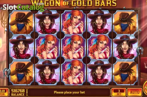 Game screen. Wagon Of Gold Bars slot