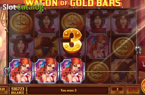 Win screen. Wagon Of Gold Bars slot