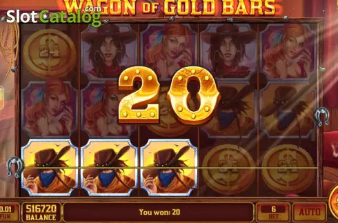 Win screen 2. Wagon Of Gold Bars slot