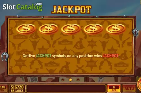 Game Features screen. Wagon Of Gold Bars slot