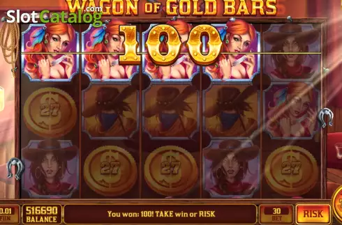 Win screen 3. Wagon Of Gold Bars slot