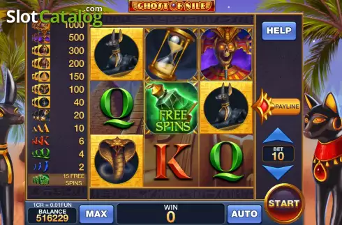 Game screen. Ghost of Nile (Pull Tabs) slot