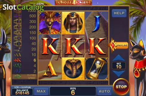 Win screen. Ghost of Nile (Pull Tabs) slot