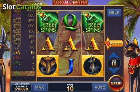Win screen 2. Ghost of Nile (Pull Tabs) slot