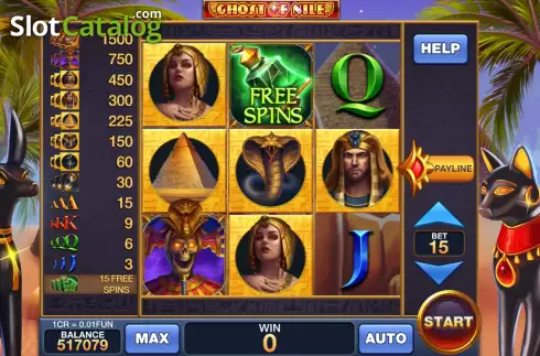 Game screen. Ghost of Nile (3x3) slot