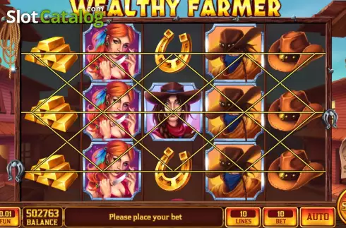 Game screen. Wealthy Farmer slot