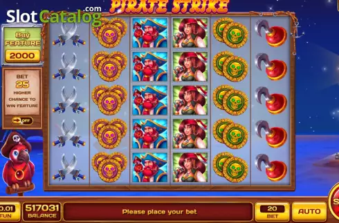 Game screen. Pirate Strike slot