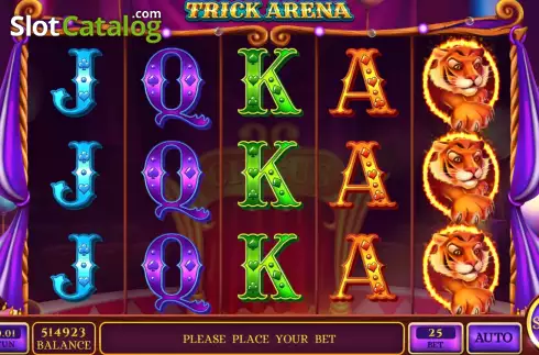 Game screen. Trick Arena slot