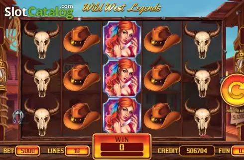 Reels screen. Wild West Legends slot