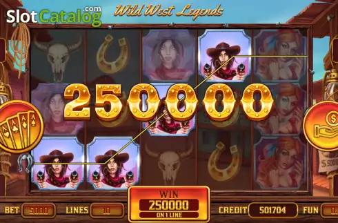 Win screen. Wild West Legends slot