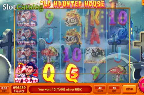 Win screen. Old Haunted House slot