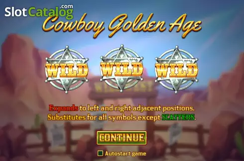 Start Game screen. Cowboy Golden Age slot