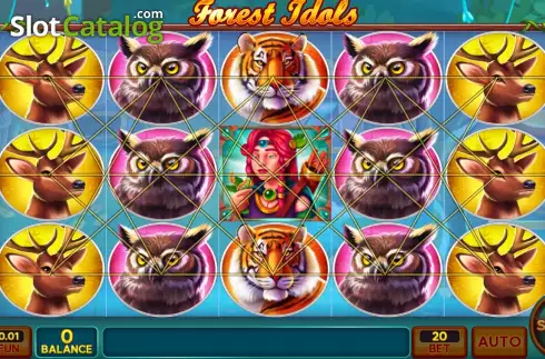Game screen. Forest Idols (InBet Games) slot
