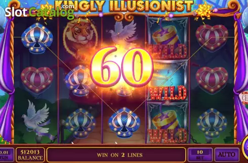 Win  screen. Kingly Illusionist slot