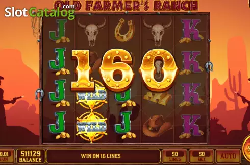 Win screen. Old Farmers Ranch slot