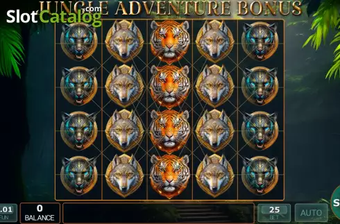 Game screen. Jungle Adventure Bonus slot