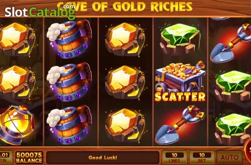 Game screen. Cave of Gold Riches slot