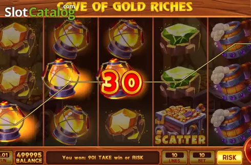 Skärmdump3. Cave of Gold Riches slot