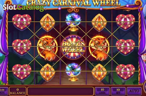 Game screen. Crazy Carnival Wheel slot