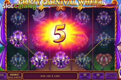 Win screen. Crazy Carnival Wheel slot