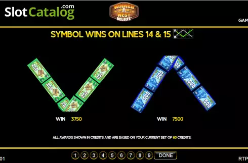 Wins on lines screen. Winner of the West Deluxe slot