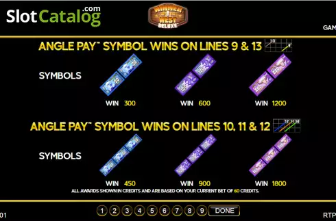 Angle Pay screen. Winner of the West Deluxe slot