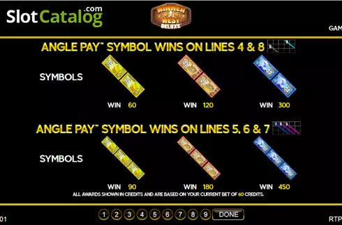 Angle Pay screen 2. Winner of the West Deluxe slot