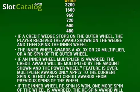 Feature Screen. Fate of the 8 Power Wheel slot