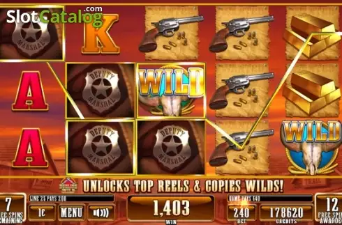 Bildschirm6. Dueling Wilds slot