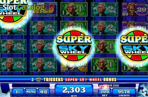 Win Screen 4. Money Roll Super Sky Wheel slot