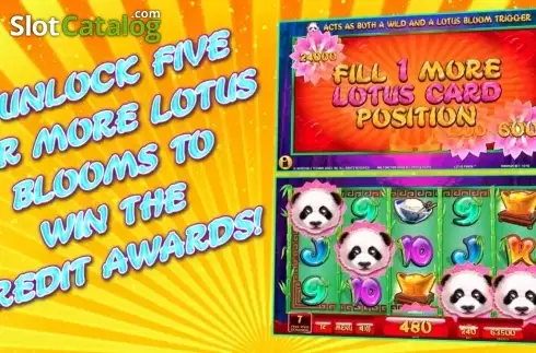 Free spins screen 2. Lotus Panda slot