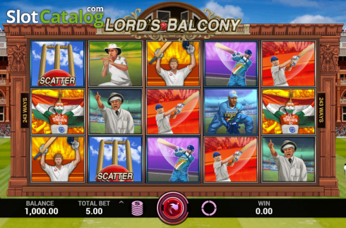 Game screen. Lords Balcony slot