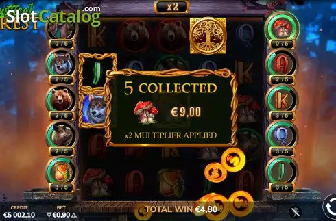Free Spins Gameplay Screen 2. Mystical Forest slot