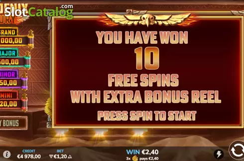 Free Spins Win Screen 2. Phoenix Fury slot