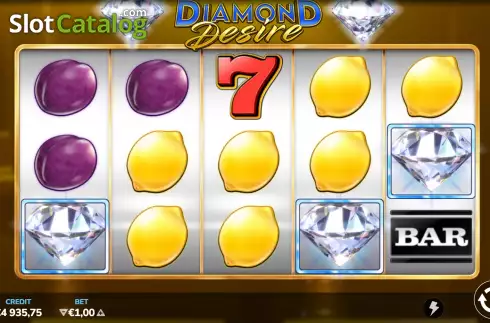 Free Spins Win Screen. Diamond Desire slot
